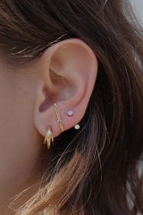 Threeway  mini gold plated earring