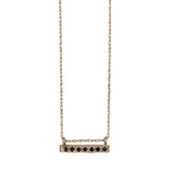 14K GOLD necklace with black diamonds pendant - Goldy jewelry store